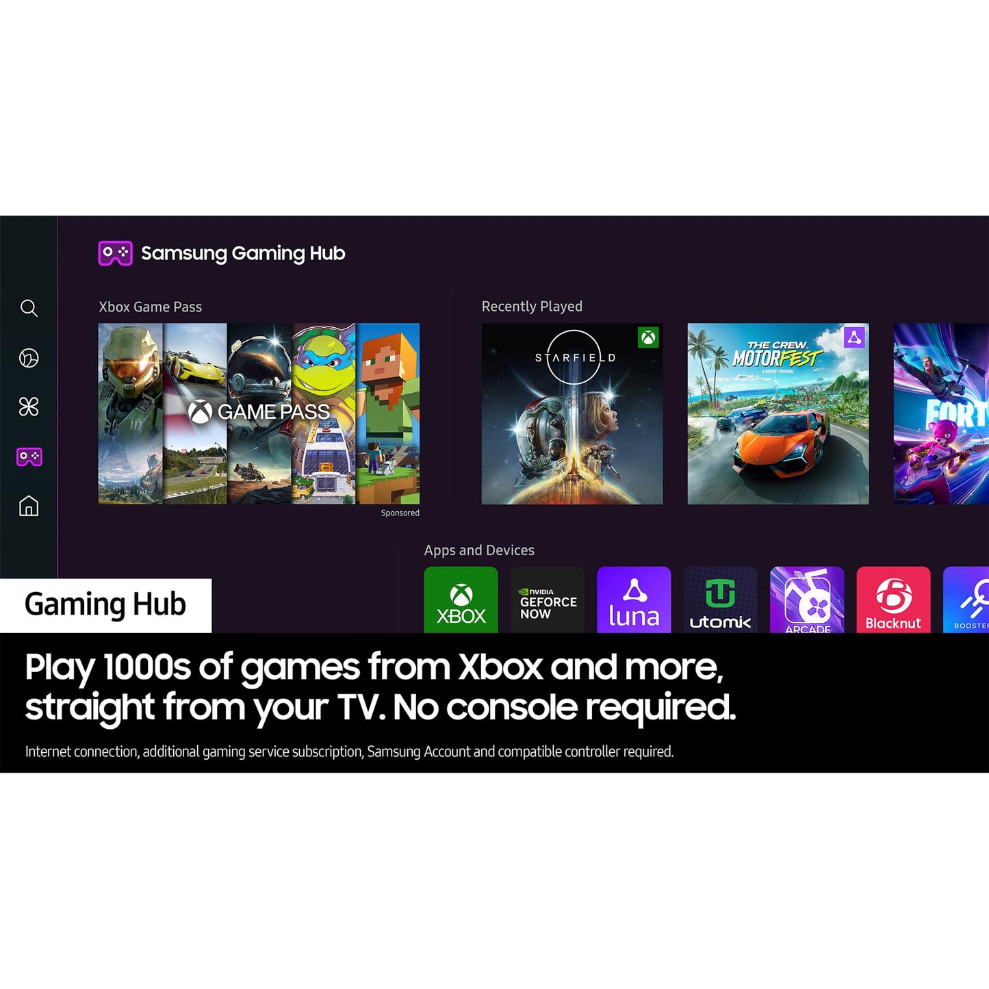 Samsung CU7020 Crystal UHD 4K 55" Smart TV