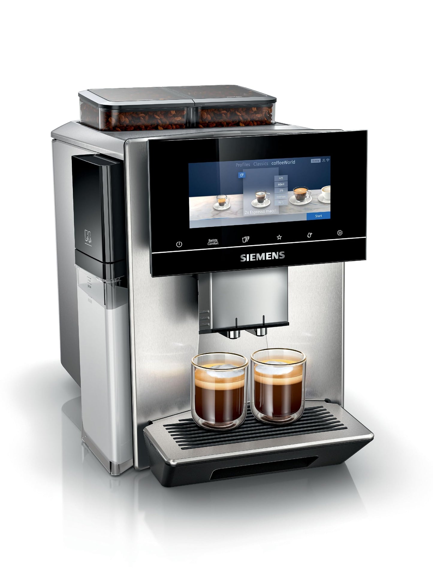 SIEMENS EQ900 Plus Fully Automatic Bean to Cup Coffee Machine, 6.8" Touch Screen Display