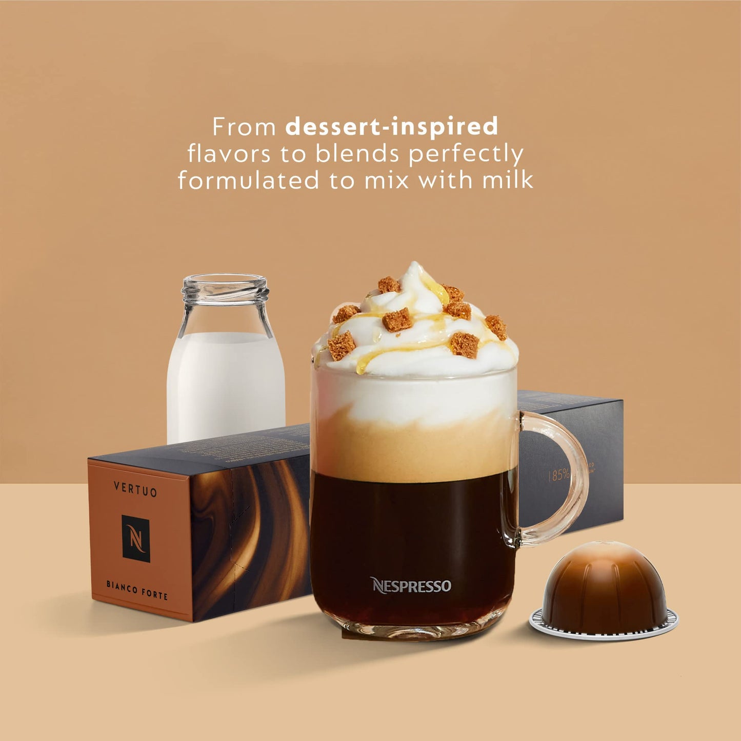 Nespresso Vertuo Pop+ Deluxe Coffee and Espresso Machine by De'Longhi, Silver