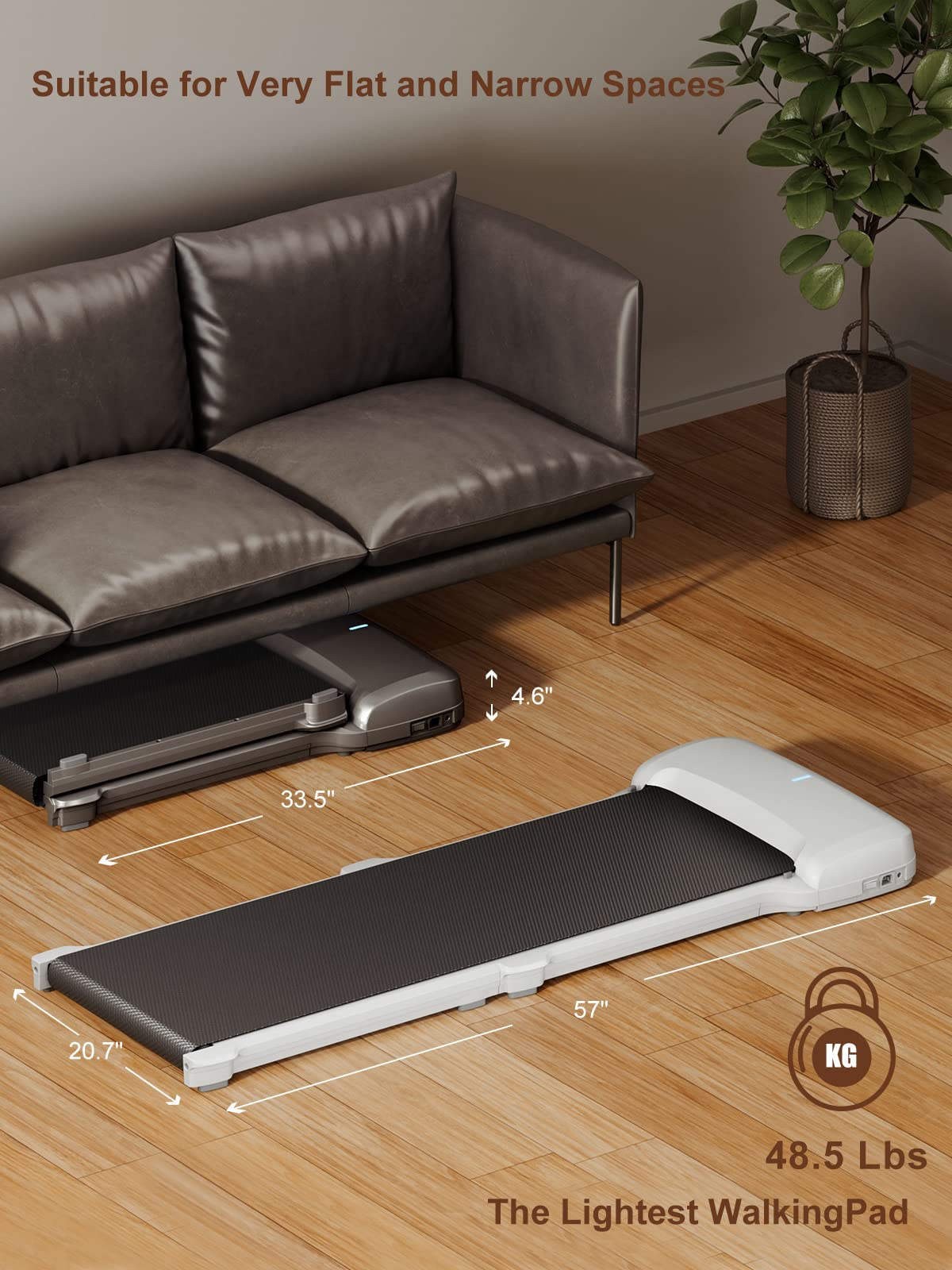 WalkingPad C1 Treadmills for Home, Under Desk Treadmill Ultra Slim Folding Walking Pad