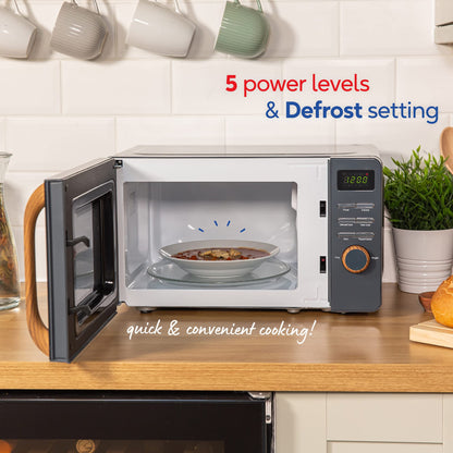 Russell Hobbs RHMD714G 17 L 700 W Scandi Grey Digital Microwave with 5 Power Levels s