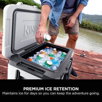 Ninja FrostVault Heavy-Duty Insulated Cool Box, Wheeled Premium Cooler