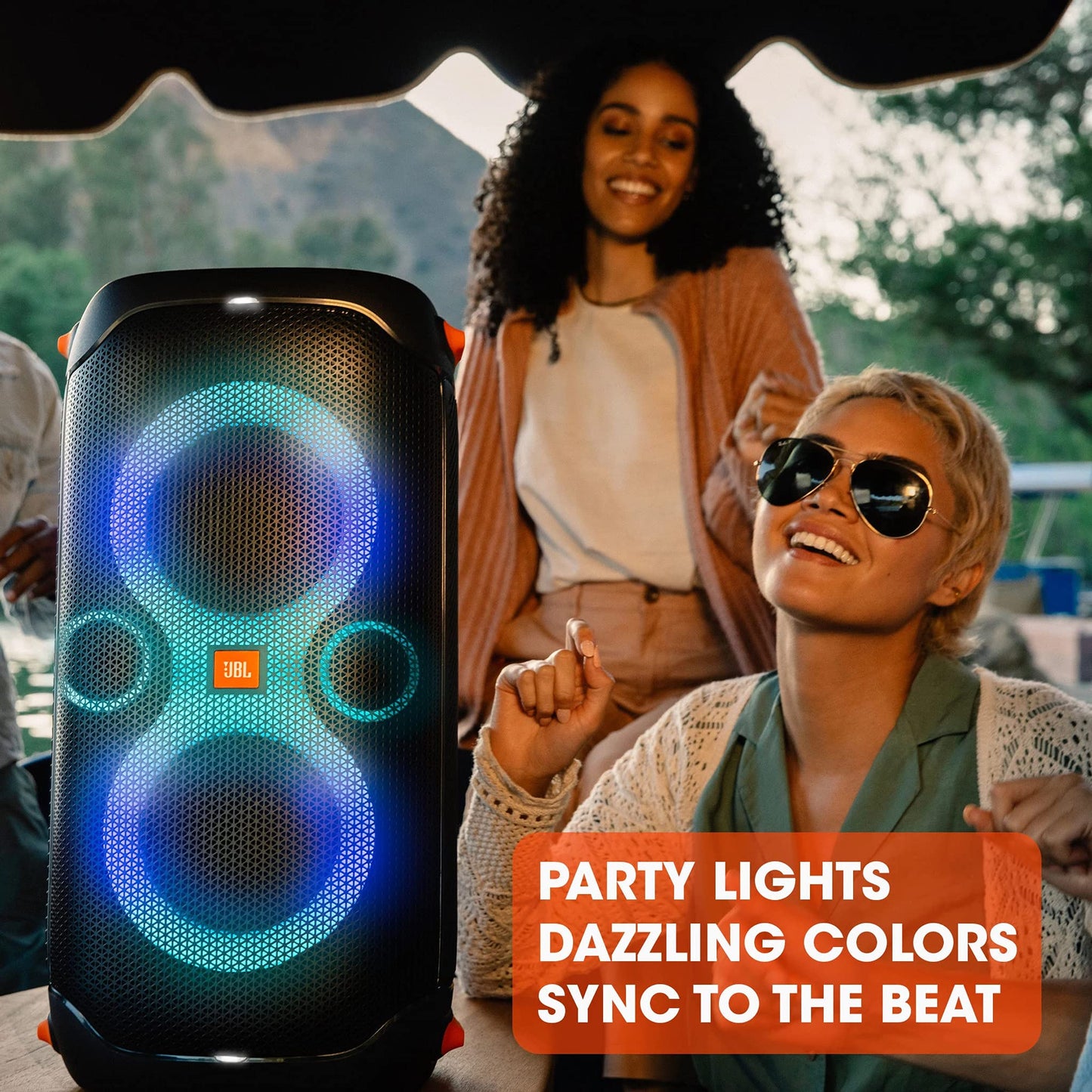 JBL PartyBox 110 in Black - Portable and Rolling Bluetooth Party Speaker