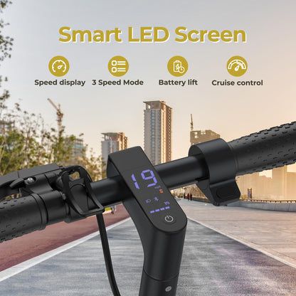 Riceel Electric Scooter, Max Speed 25 km/h, Max Range 20/30Km, 8.5" Solid Tire