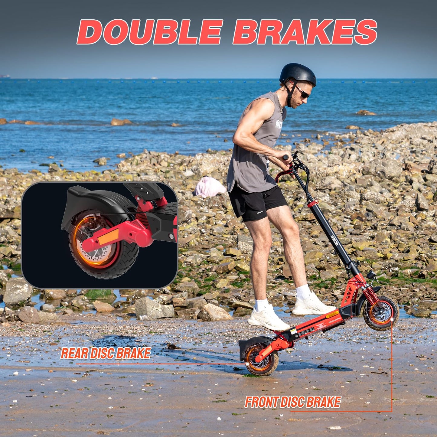 RCB D5 Electric Scooter Adults, E-Scooter, 90-100KM Range, 20.8Ah Battery, 500W Motor