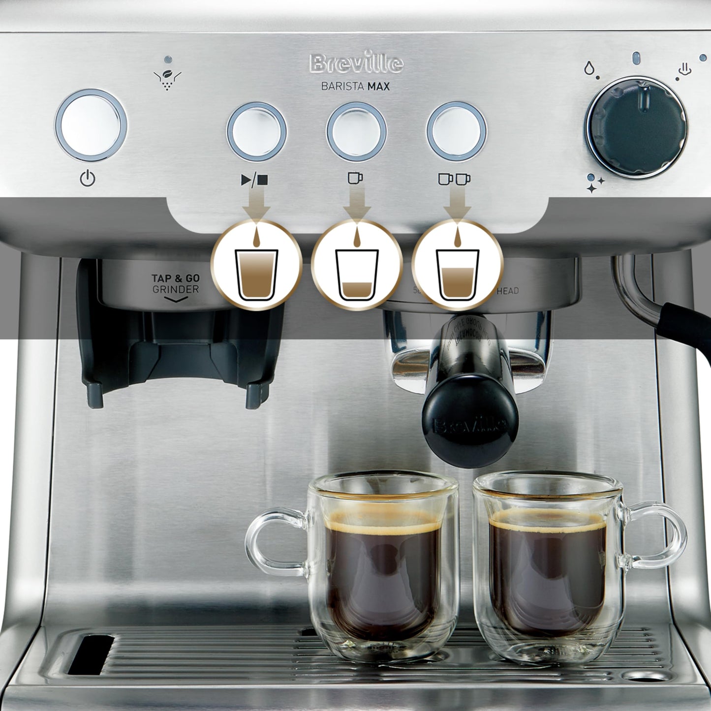 Breville Barista Max Espresso Machine | Latte & Cappuccino Coffee Maker