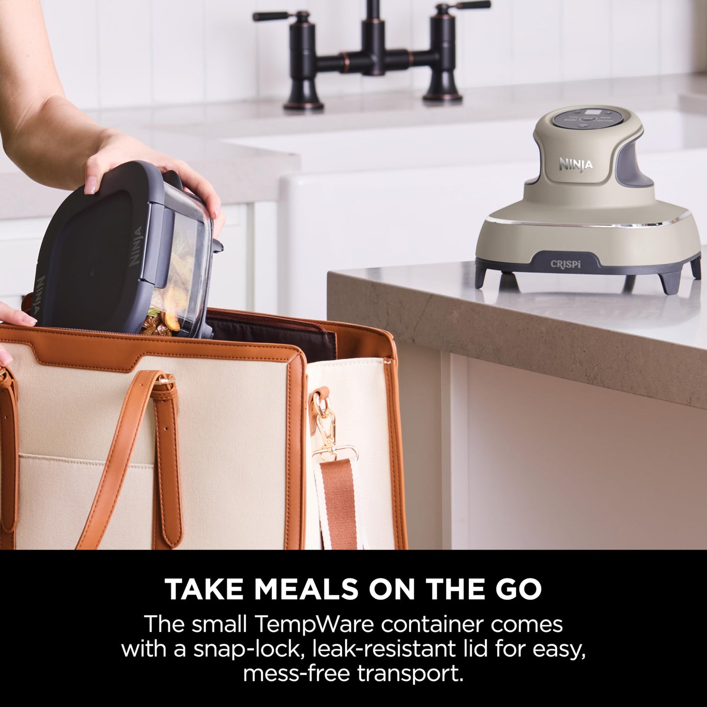 Ninja CRISPi Portable Air Fryer, 3.8L, 4-in-1: Air Fry, Roast, Keep Warm, Recrisp