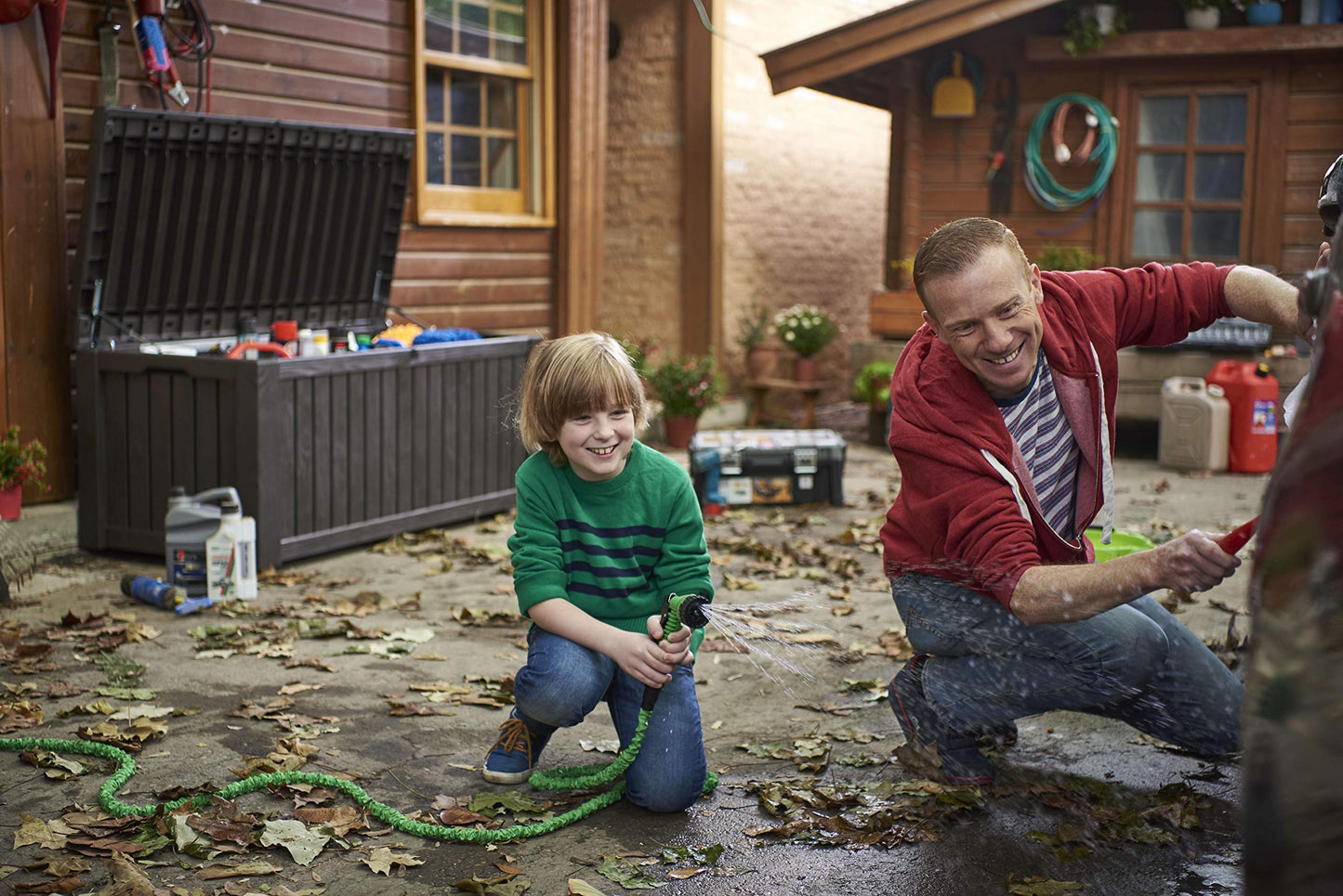 Keter Rockwood Cushion Box, Brown, 570L