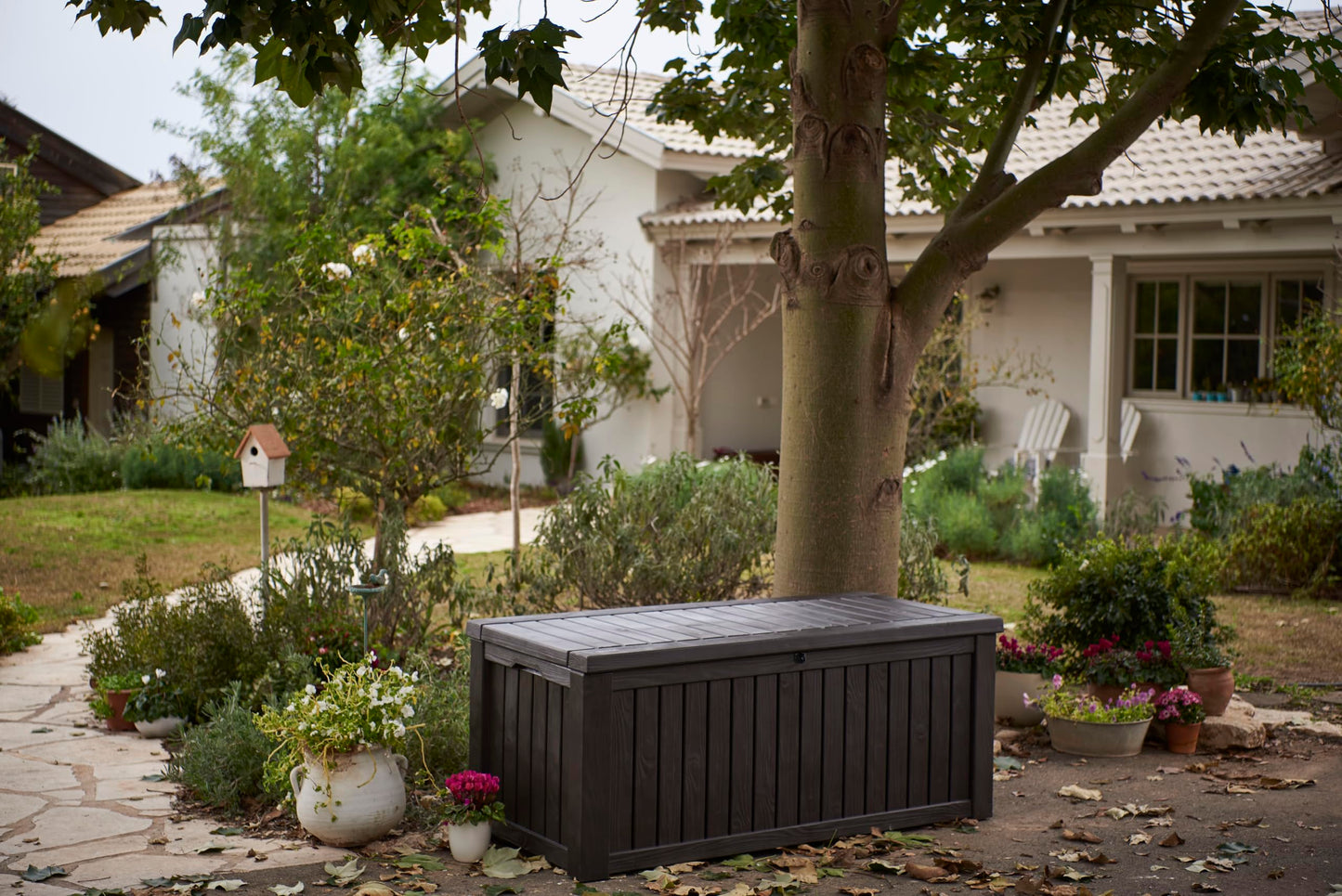 Keter Rockwood Cushion Box, Brown, 570L