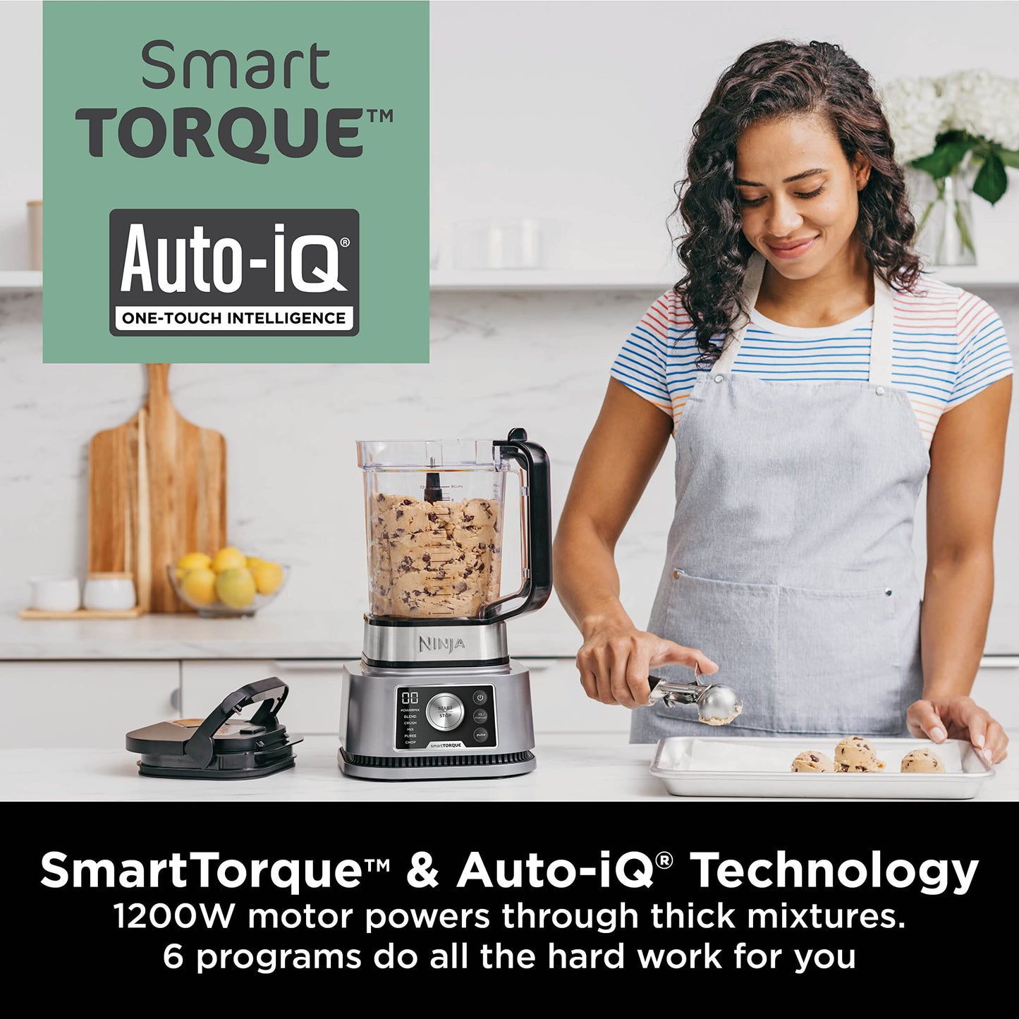 Ninja Foodi Power Nutri Blender 3-in-1, Blend Smoothie Bowls, Thick Spreads & Frozen Drinks