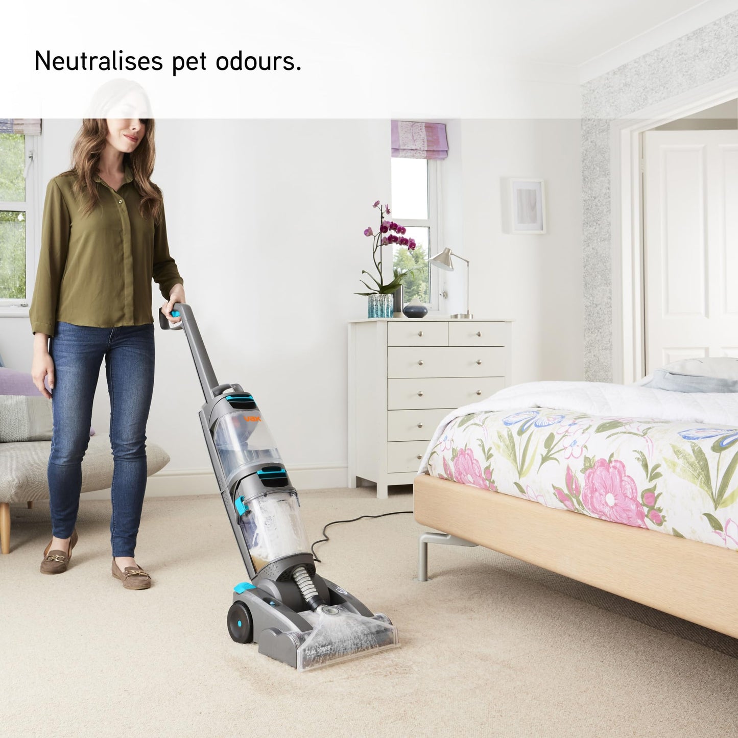 Vax Dual Power Pet Advance Carpet Cleaner, Carpet Cleaning Machine, Carpet Washer, Stain Remover