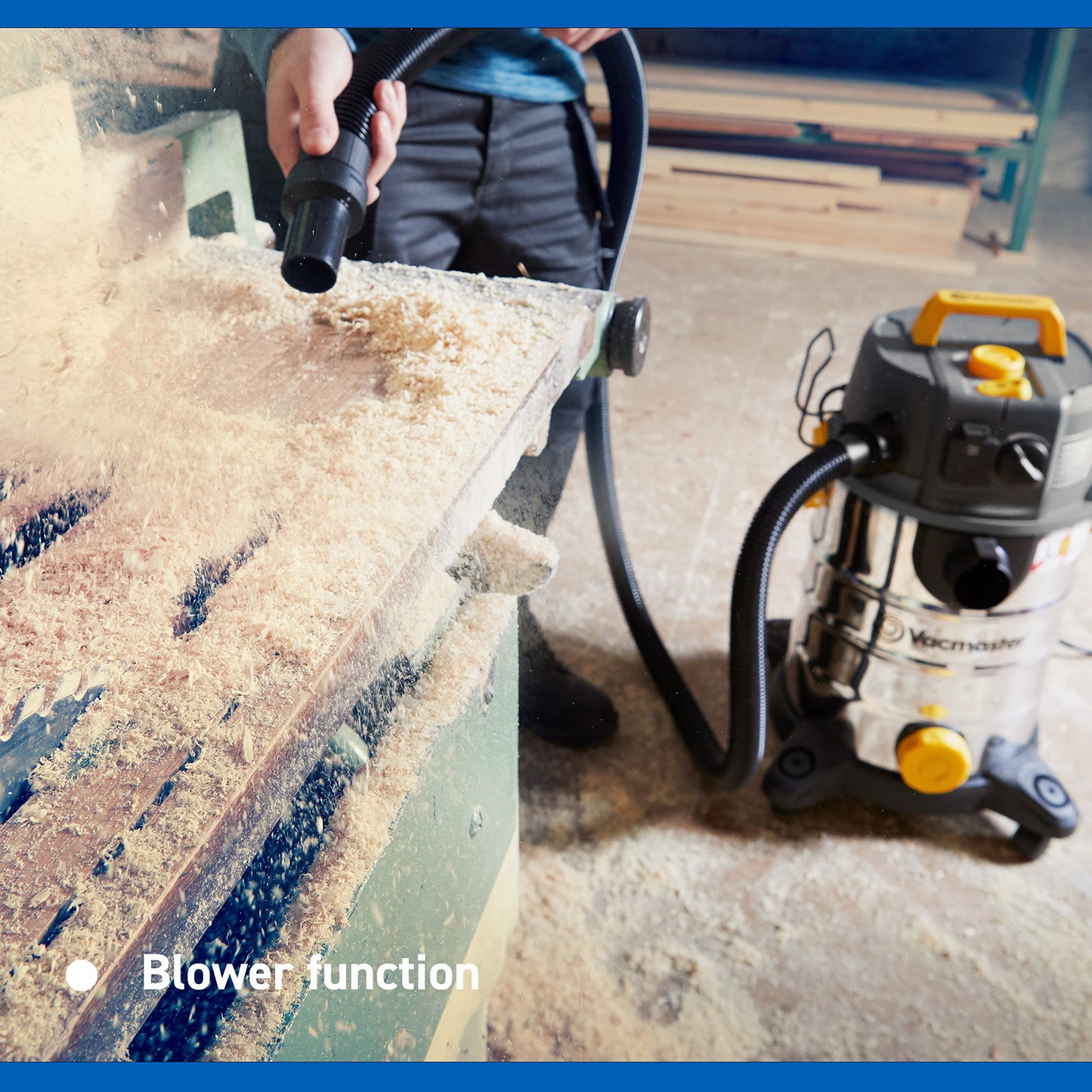 Vacmaster Wet & Dry Vacuum Cleaner 30L with Push Clean Filter. 240V L Class Industrial Dust Extractor.