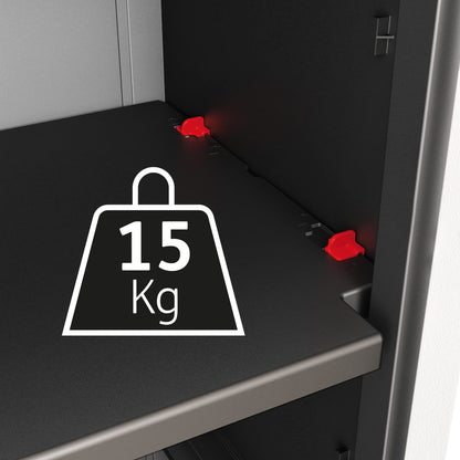 Keter Detroit Multi space Indoor Base Garage Utility Multi purpose Cabinet - Black