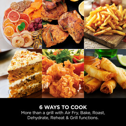 Ninja Foodi MAX Health Grill & Air Fryer with Digital Cooking Probe, 6-in-1; Grill, Fry, Bake