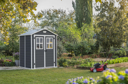 KETER 12-938205 Chalet and Garden Shed Premium Resin 65Dd Ant, Anthracite, 185 x 152 x 226 cm