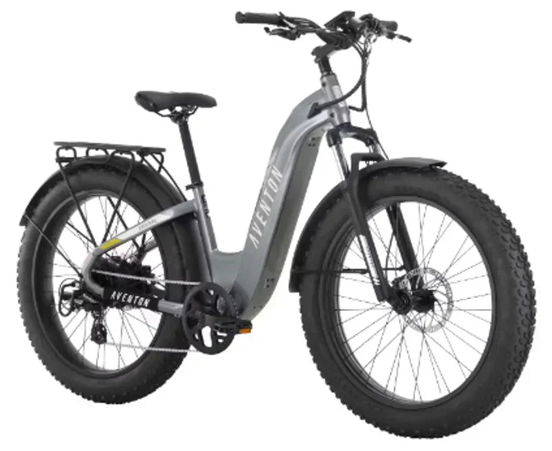 Aventon Aventure.2 Step-Through Fat Tire E-bike in Slate Grey