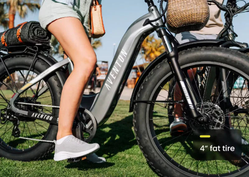 Aventon Aventure.2 Step-Through Fat Tire E-bike in Cobalt Blue