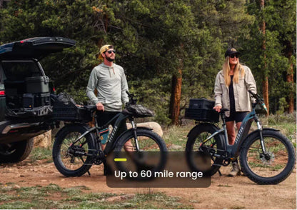 Aventon Aventure.2 Step-Through Fat Tire E-bike in Cobalt Blue