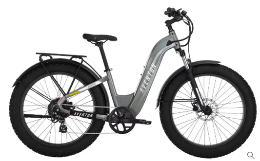 Aventon Aventure.2 Step-Through Fat Tire E-bike in Slate Grey