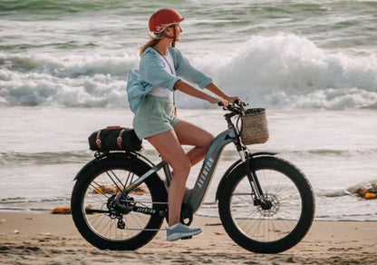 Aventon Aventure.2 Step-Through Fat Tire E-bike in Cobalt Blue